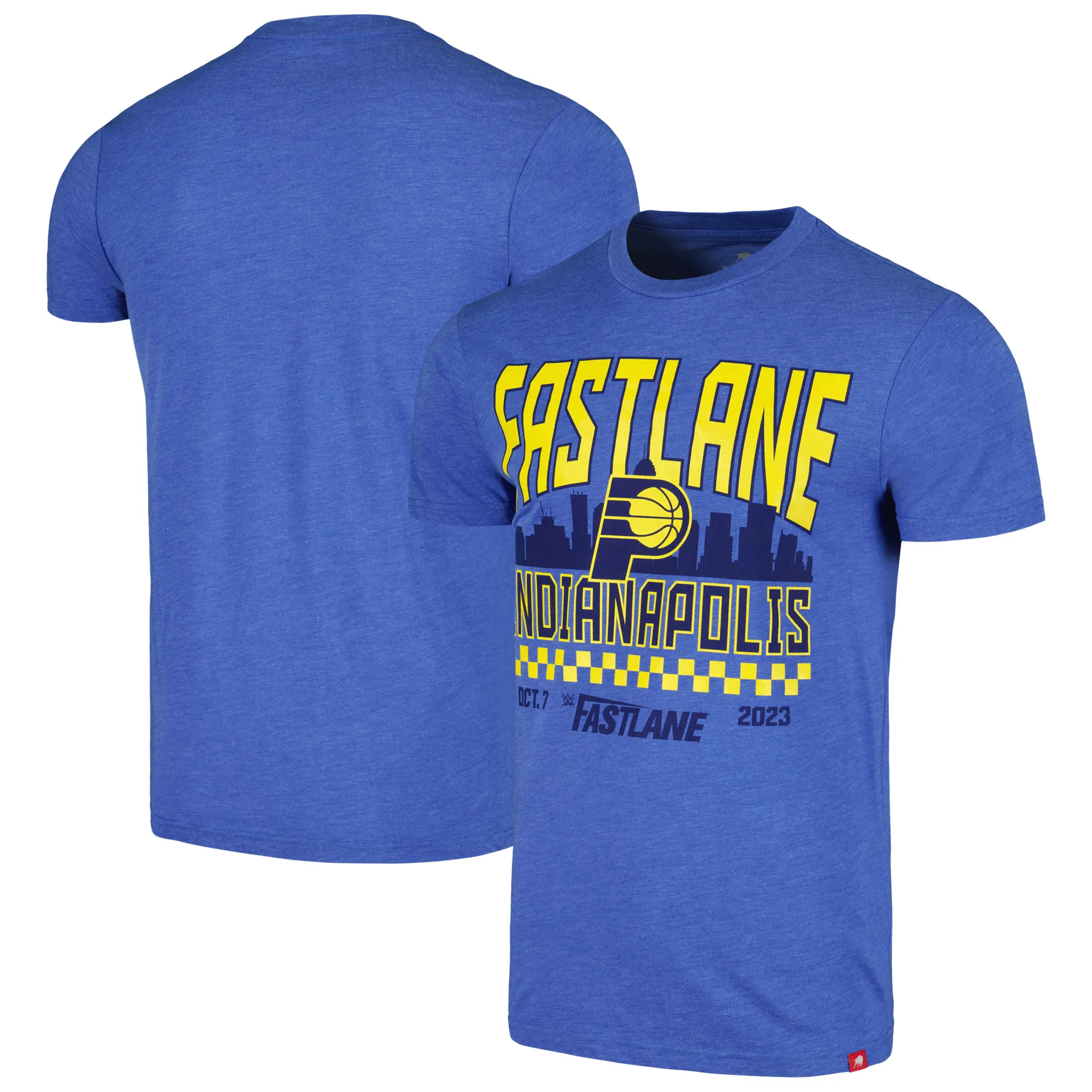 Men's Sportiqe Blue Fastlane x Indiana Pacers Tri-Blend T-Shirt sold by WWE