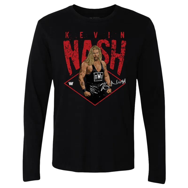 Men's 500 Level Black Kevin Nash Pose Long Sleeve T-Shirt sold by WWE