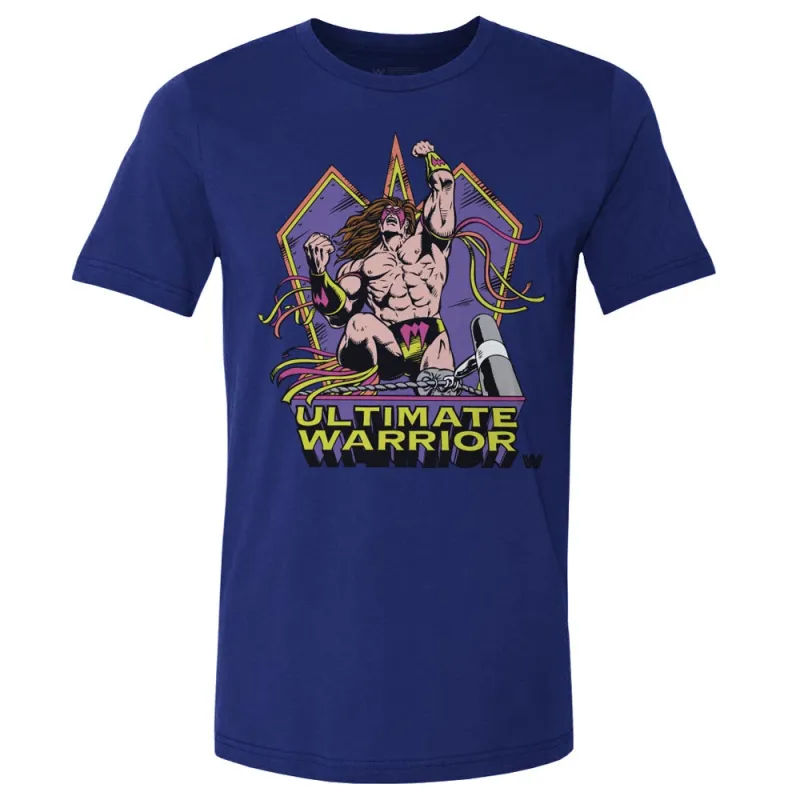 Men's 500 Level Royal The Ultimate Warrior Retro Vector T-Shirt sold by WWE