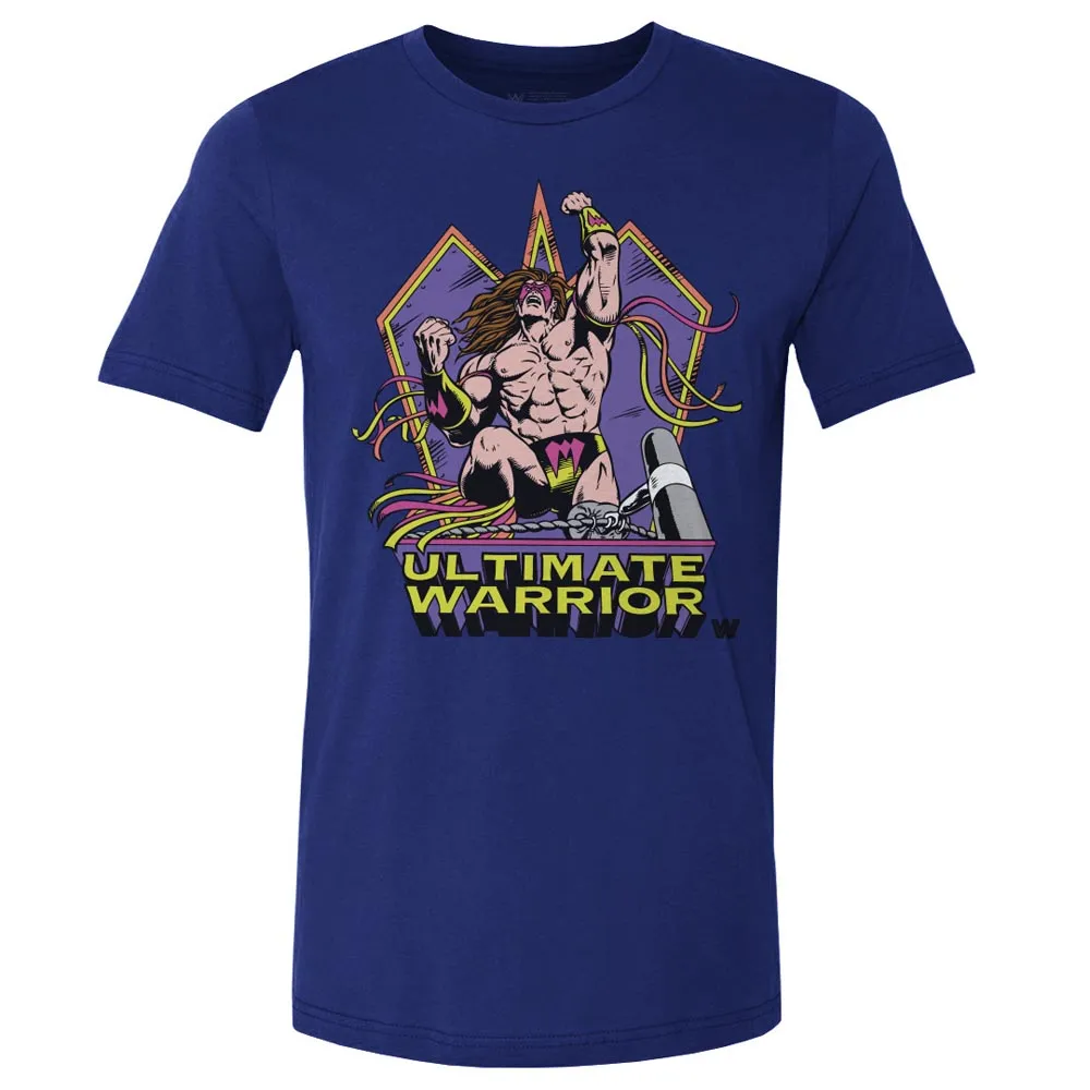 Men's 500 Level Royal The Ultimate Warrior Retro Vector T-Shirt sold by WWE