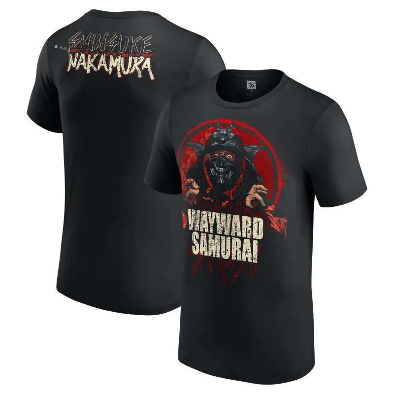 Men's Black Shinsuke Nakamura Wayward Samurai T-Shirt sold by WWE