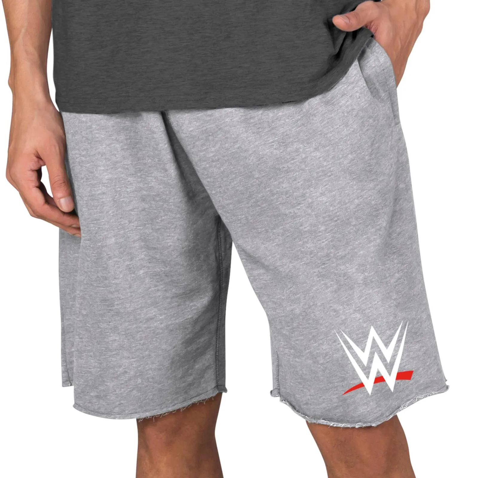 Men's Concepts Sport Gray WWE Mainstream Terry Tri-Blend Shorts sold by WWE