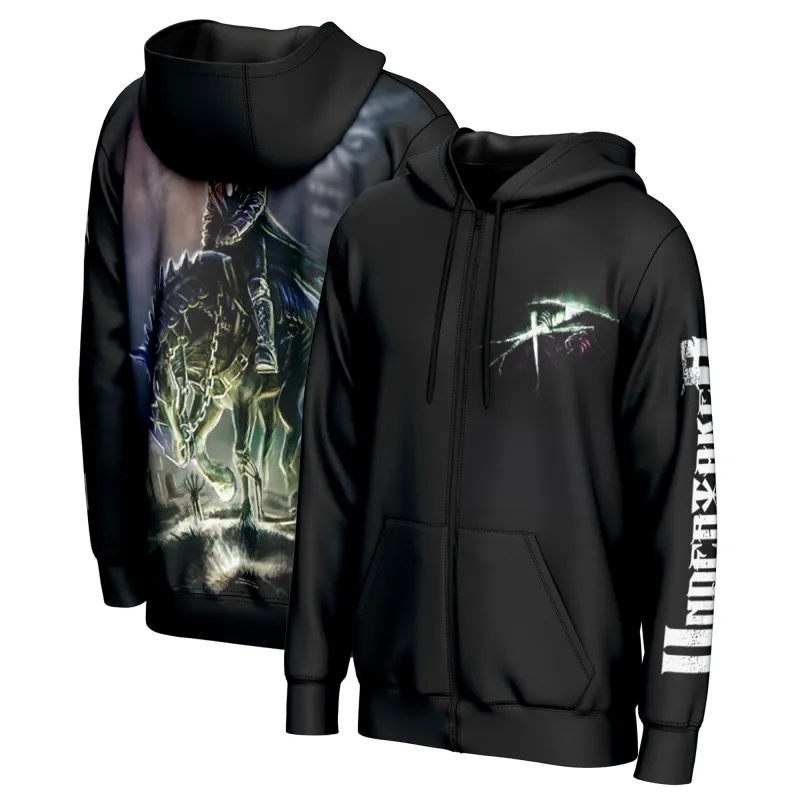 Men's ProSphere Black The Undertaker Symbol Full-Zip Hoodie sold by WWE