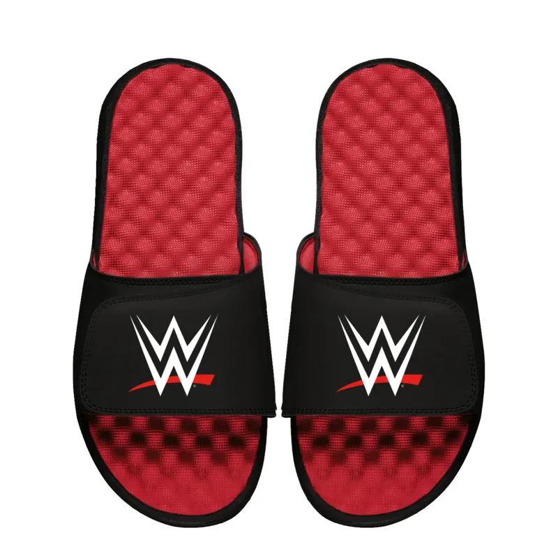 Unisex ISlide Black/Red WWE Logo Slide Sandals sold by WWE