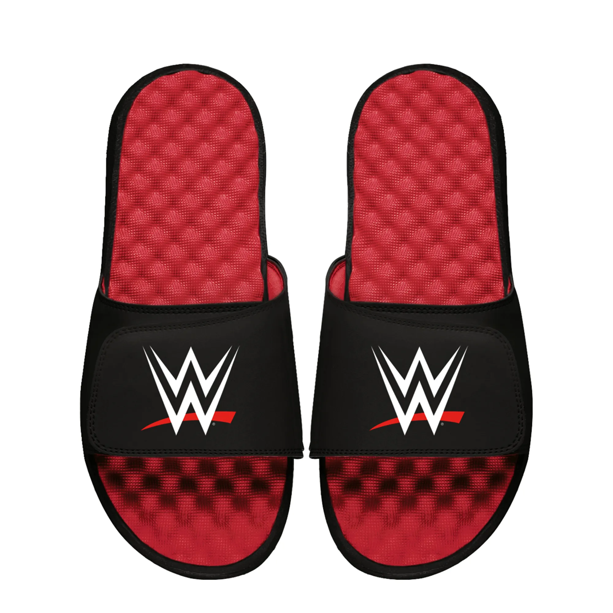Unisex ISlide Black/Red WWE Logo Slide Sandals sold by WWE