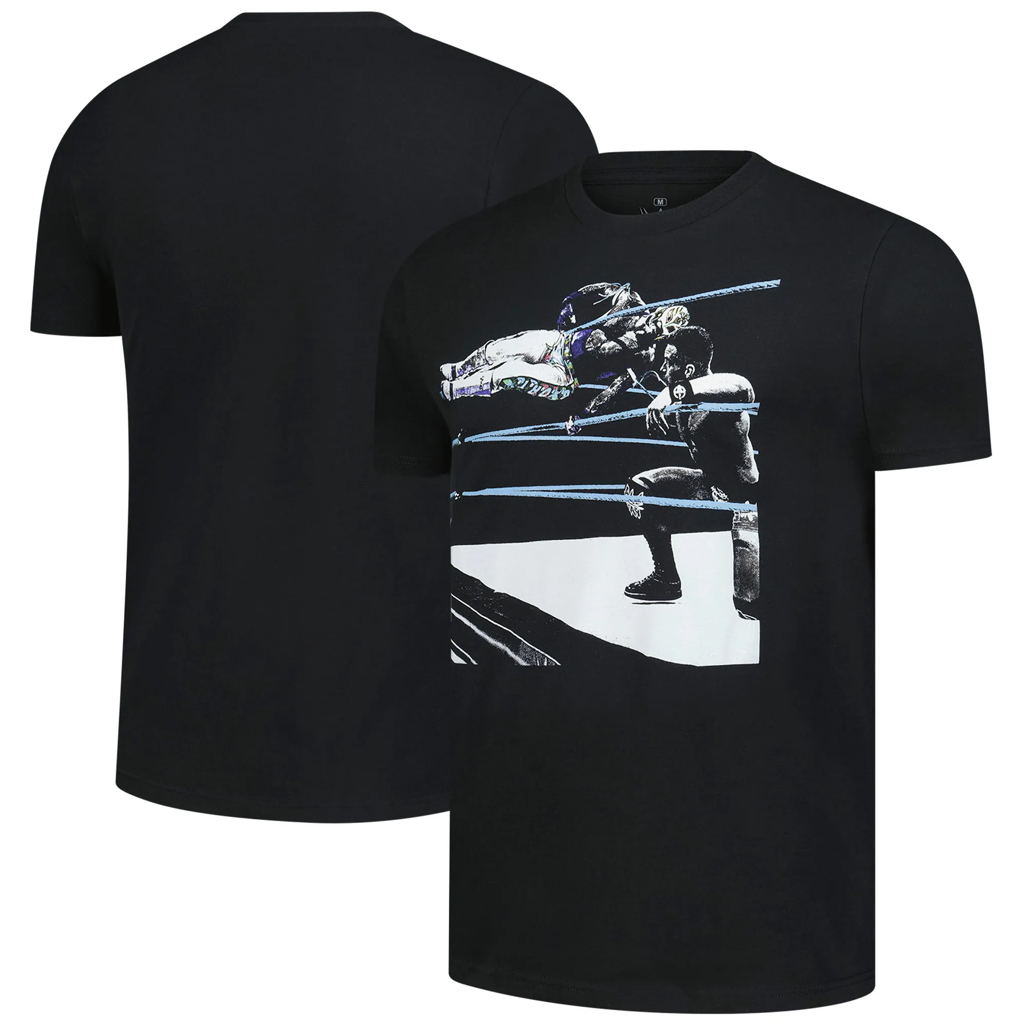 Men's Ripple Junction Black Rey Mysterio "Finishing Move" Graphic T-Shirt sold by WWE