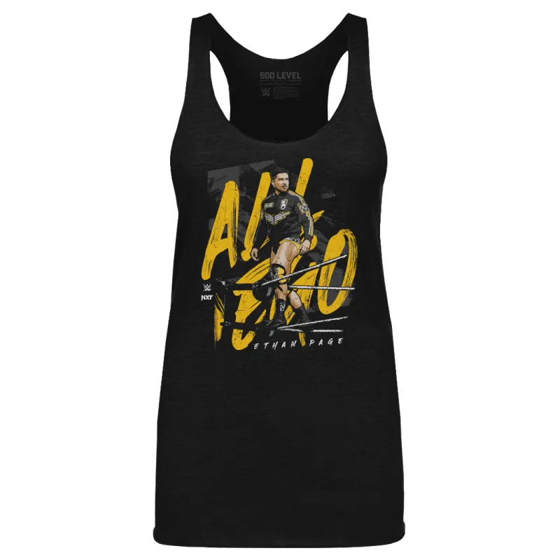 Women's 500 Level  Heather Black Ethan Page All Ego Tri-Blend Tank Top sold by WWE