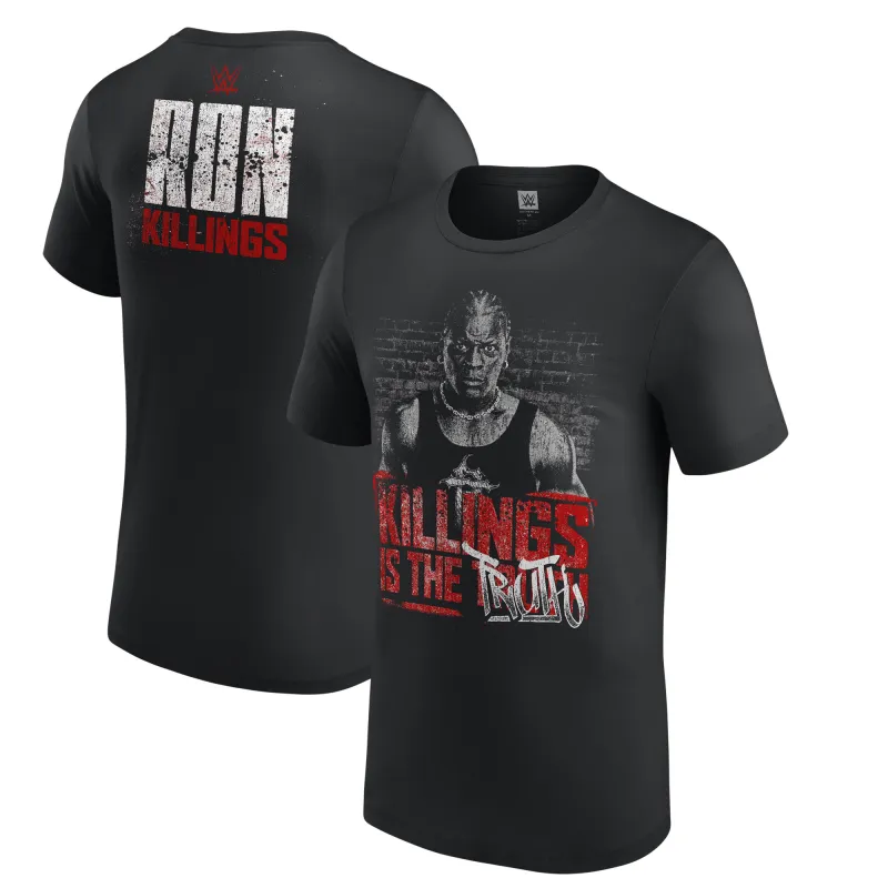 Men's Black Ron Killings/R-Truth Killings Is The Truth T-Shirt sold by WWE