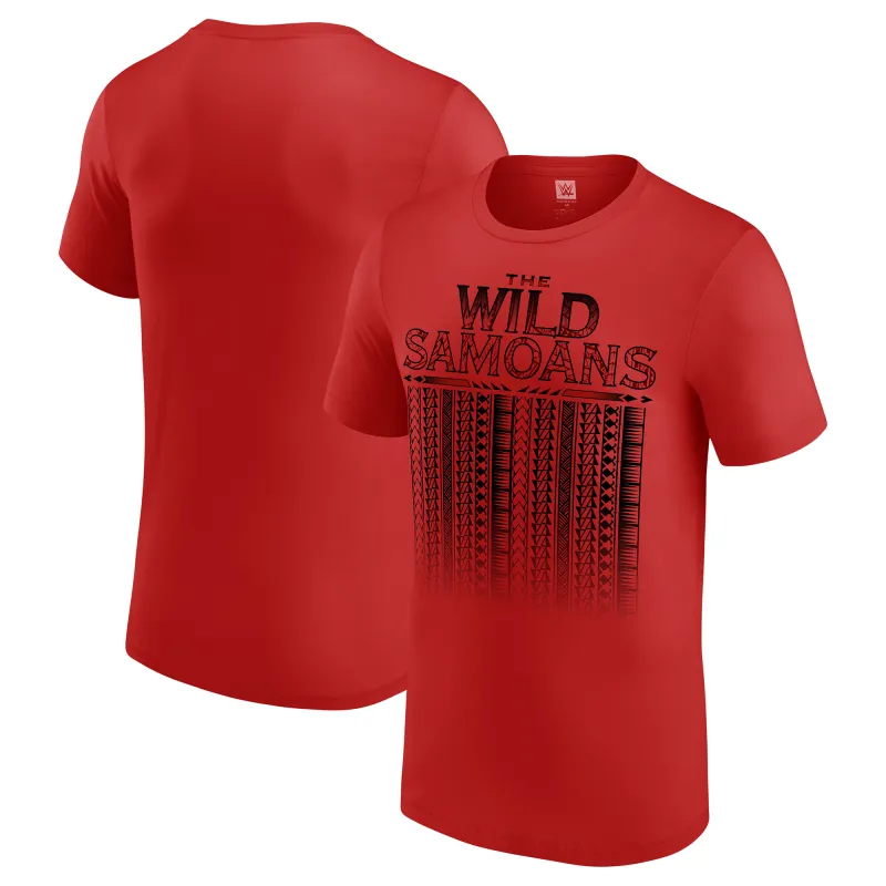 Men's Red The Wild Samoans Tribal T-Shirt sold by WWE