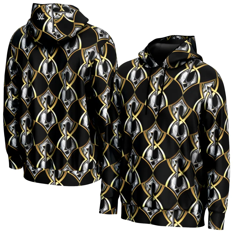 Men's ProSphere Black Charlotte Flair Logo Pullover Hoodie sold by WWE