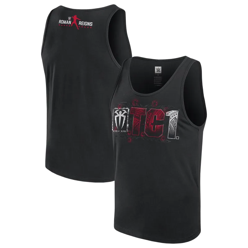 Men's Black Roman Reigns OTC 1 Tank Top sold by WWE