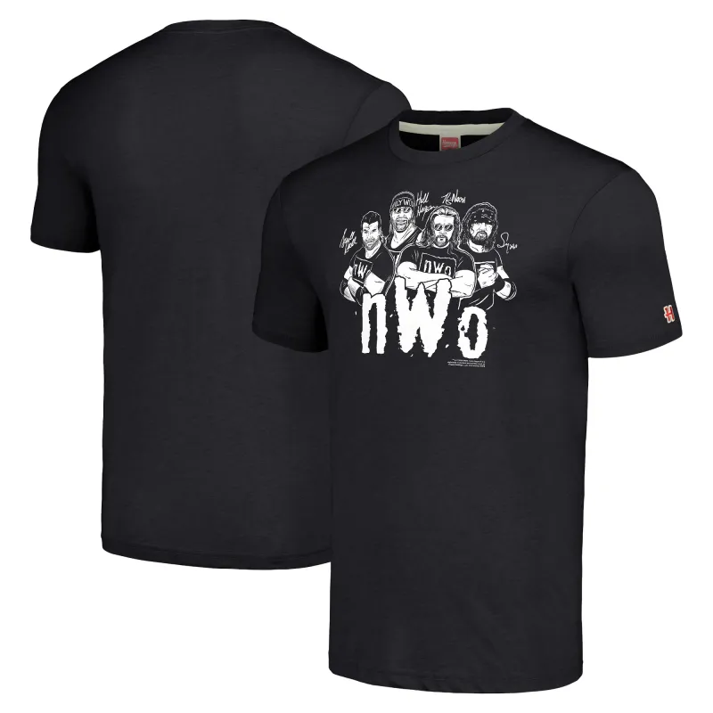 Men's Homage Black nWo Signature T-Shirt sold by WWE