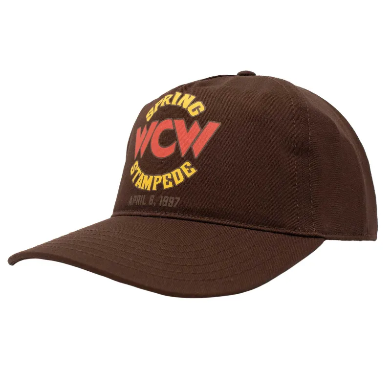 Men's Ripple Junction Brown WCW 1997 Spring Stampede Adjustable Hat made by Ripple Junction