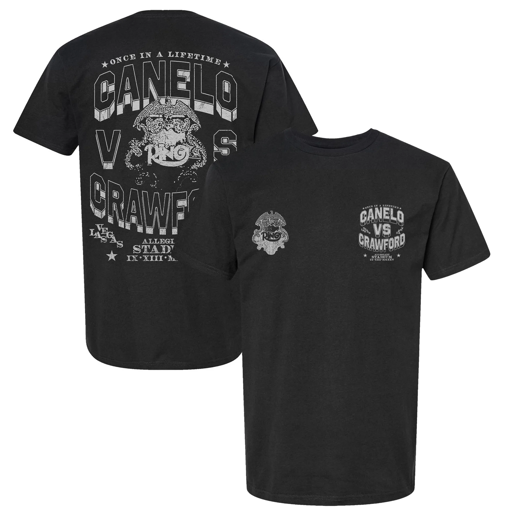 Canelo vs. Crawford Men's Black Lifetime T-Shirt sold by WWE