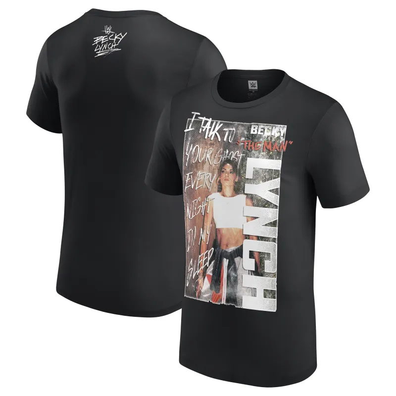 Men's Black Becky Lynch Ghost T-Shirt sold by WWE