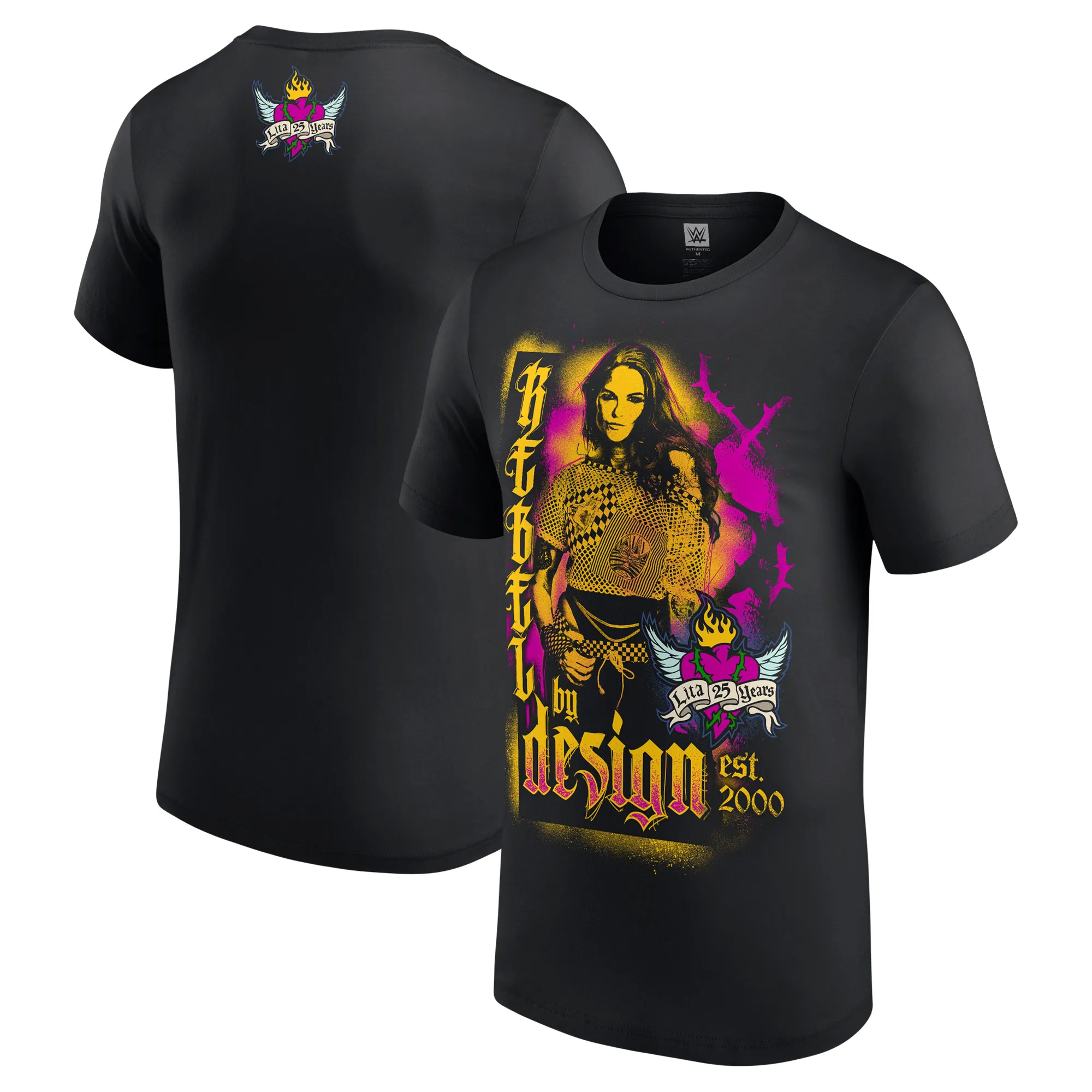 Men's Black Lita 25 Years Photo T-Shirt sold by WWE