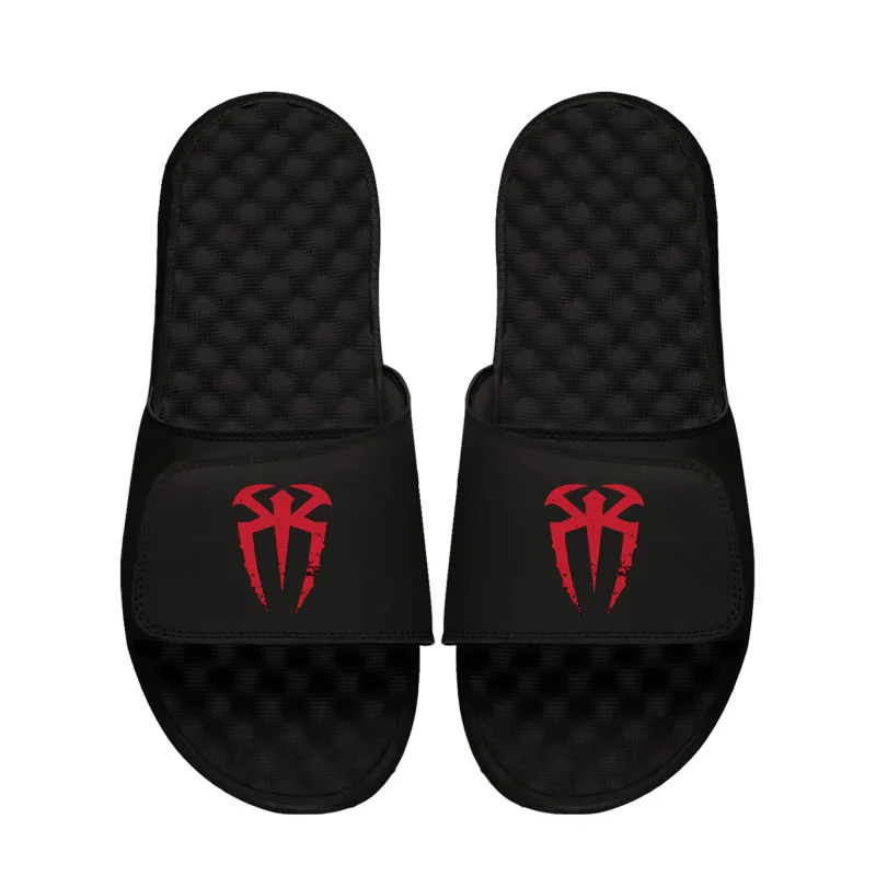Unisex ISlide  Roman Reigns Black Superstar Logo Slide Sandals made by WWE