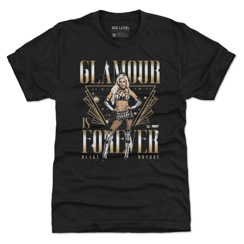 Men's 500 Level Heather Black Blake Monroe Glamour Forever Premium Tri-Blend T-Shirt made by WWE