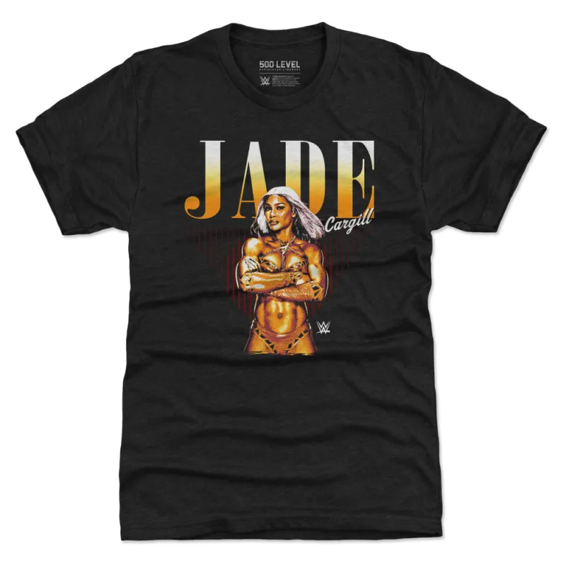 Men's 500 Level Heather Black Jade Cargill Pose Tri-Blend T-Shirt sold by WWE