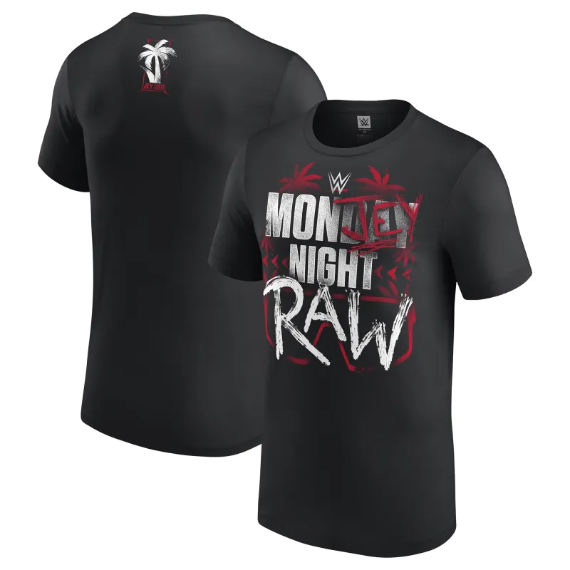 Men's Black Jey Uso Mon-Jey Night RAW T-Shirt sold by WWE