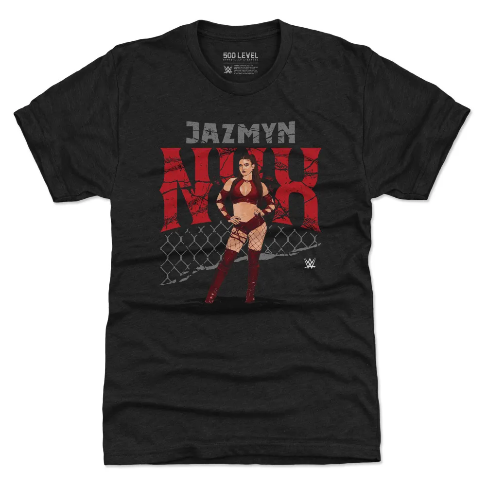 Men's 500 Level Heather Black Jazmyn Nyx Cage Tri-Blend T-Shirt sold by WWE