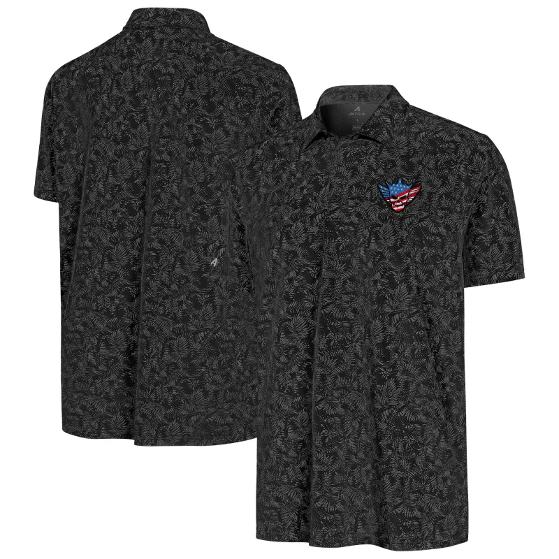 Men's Antigua Black Cody Rhodes Lush Polo sold by WWE