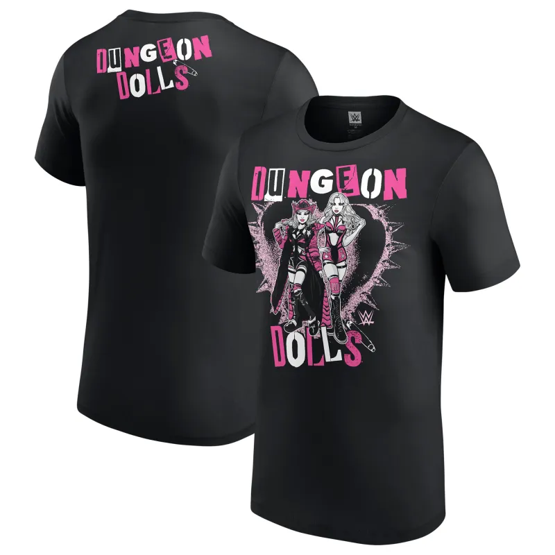 Men's Black Dungeon Dolls Superstars T-Shirt sold by WWE
