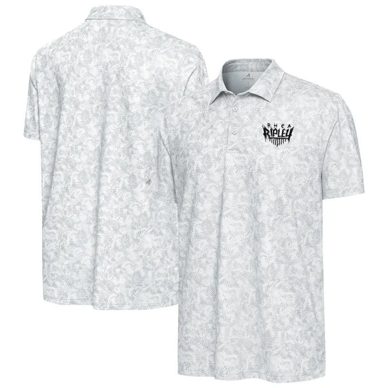 Men's Antigua White Rhea Ripley Lush Polo sold by WWE