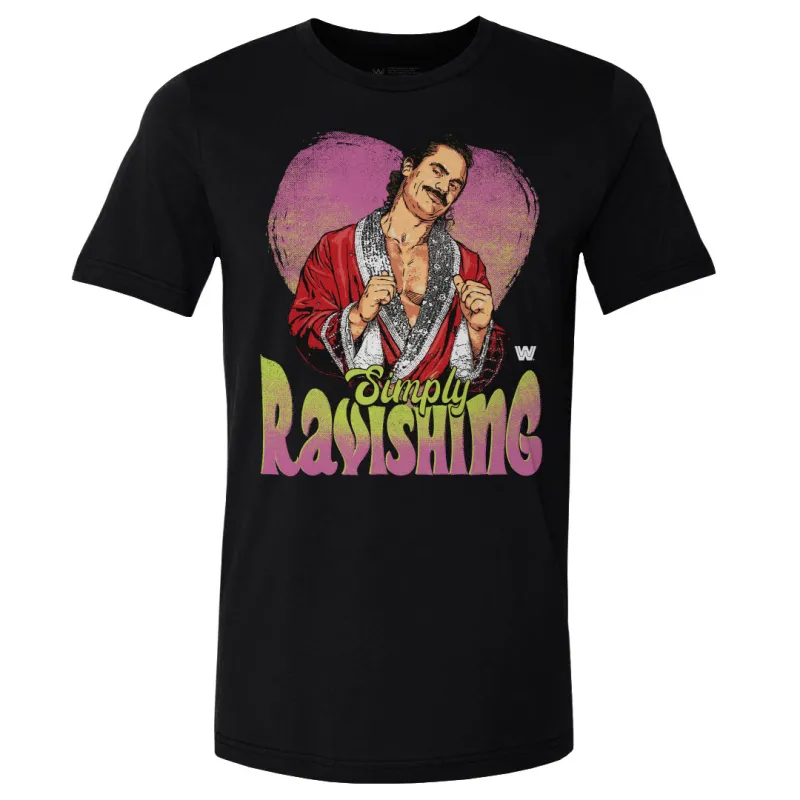 Men's 500 Level Black Rick Rude Simply Ravishing Heart T-Shirt sold by WWE