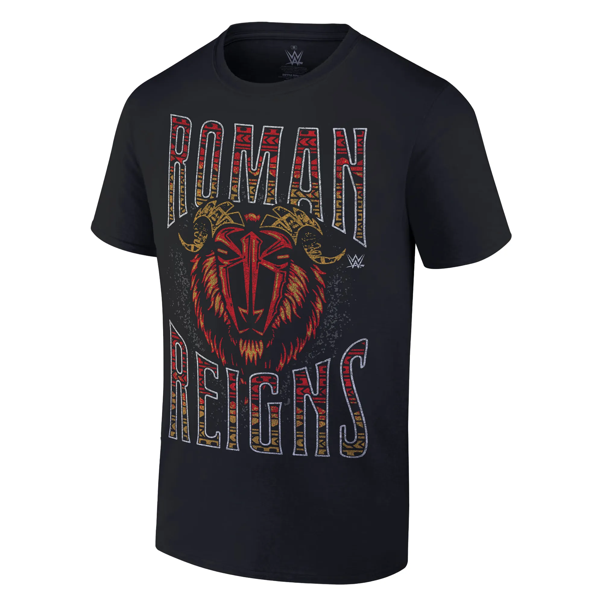 Men's Ripple Junction Black Roman Reigns Tribal Goat T-Shirt sold by WWE