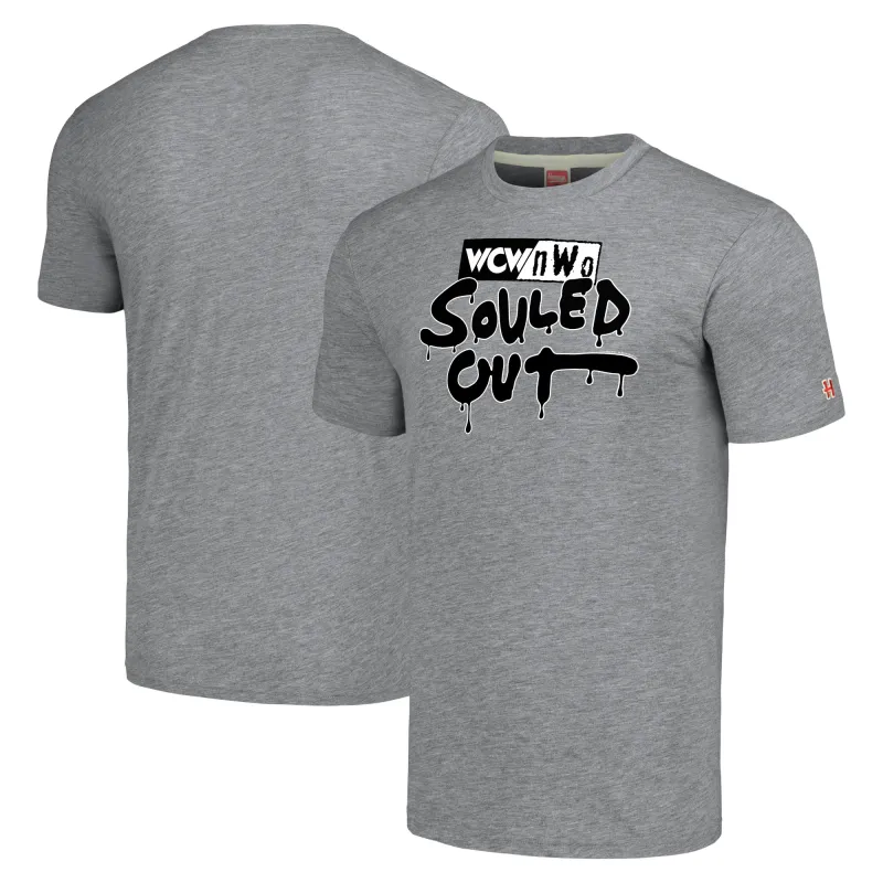 Men's Homage Gray WCW/nWo Souled Out Tri-Blend T-Shirt sold by WWE