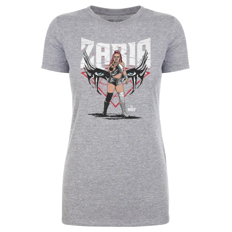 Women's 500 Level Heather Gray Zaria Eyes T-Shirt sold by WWE
