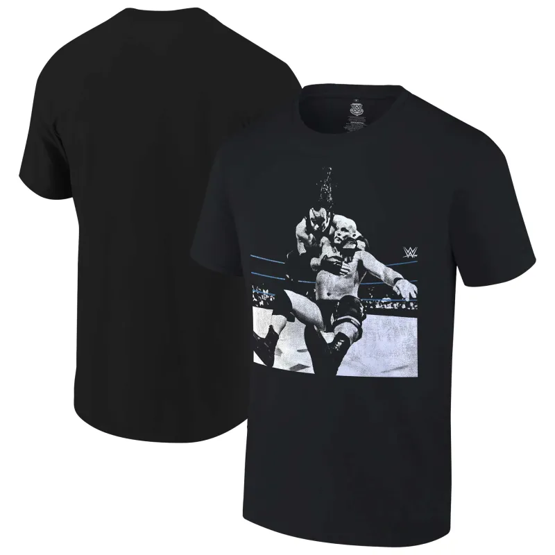 Men's Ripple Junction Black "Stone Cold" Steve Austin "Finishing Move" Graphic T-Shirt sold by WWE