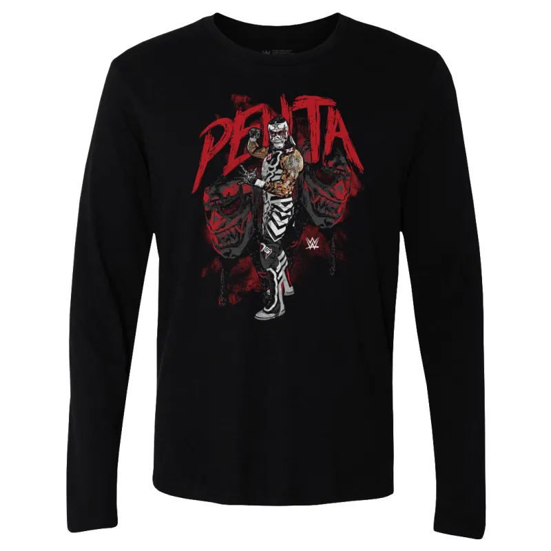 Men's 500 Level Black Penta Grunge Pose Long Sleeve T-Shirt sold by WWE