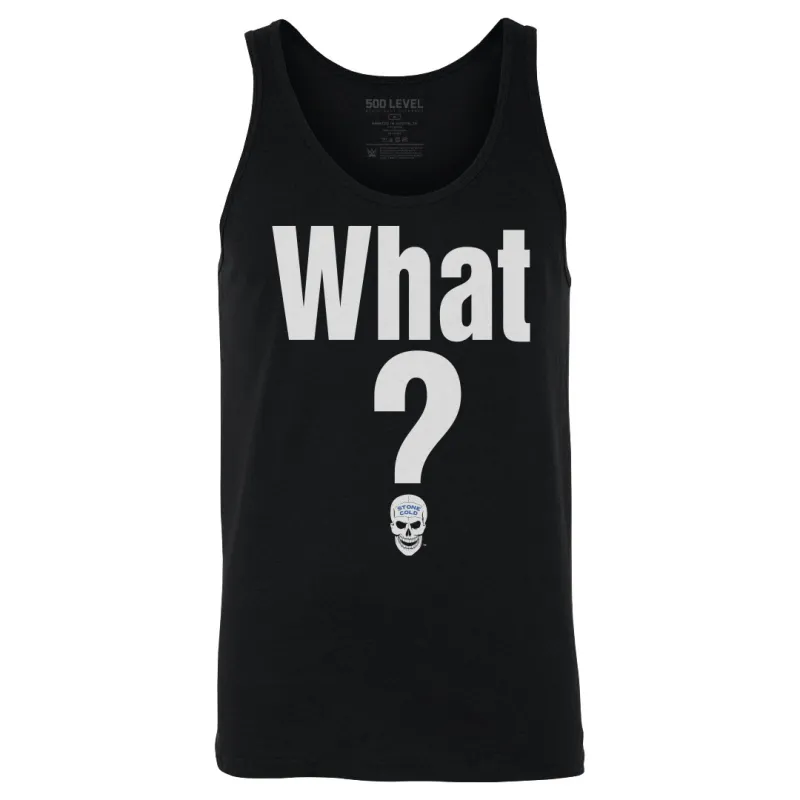 Men's 500 Level Black "Stone Cold" Steve Austin What Graphic Tank Top sold by WWE