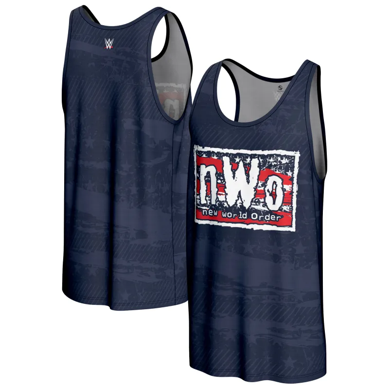 Men's ProSphere Navy nWo Americana Tank Top sold by WWE