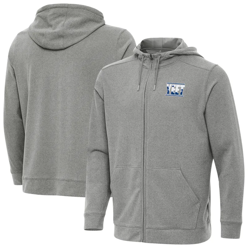 Men's Antigua Heather Gray Jey Uso Effortless Full-Zip Hoodie sold by WWE