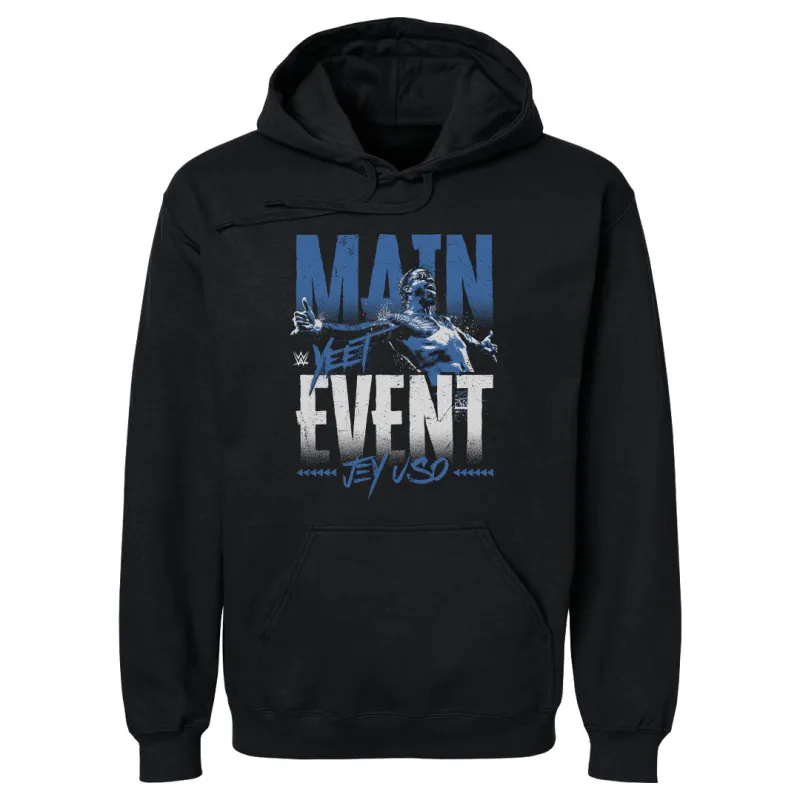 Men's 500 Level Black Jey Uso Main Event Pullover Hoodie sold by WWE