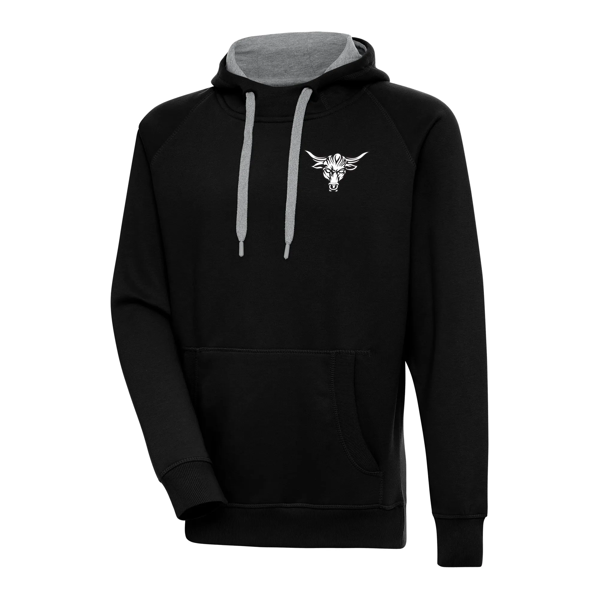 Men's Antigua Black The Rock Victory Pullover Hoodie sold by WWE