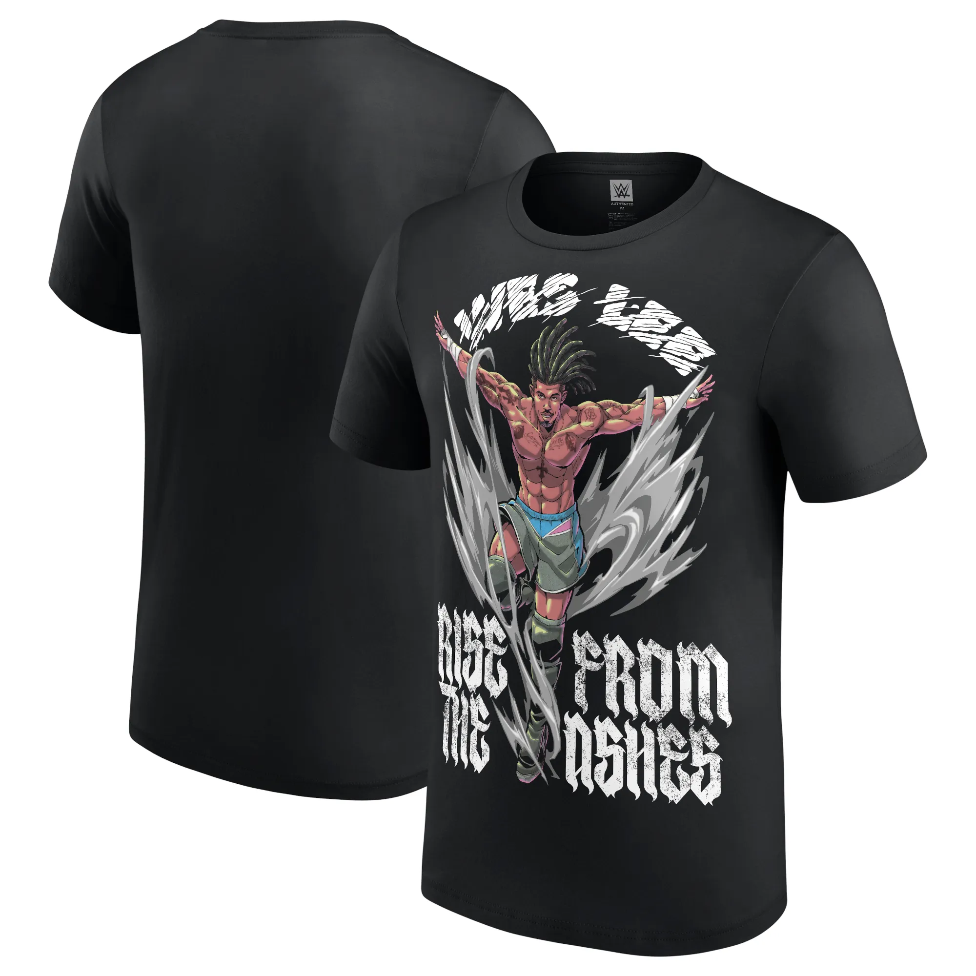 Men's Black Wes Lee Rise from the Ashes T-Shirt sold by WWE