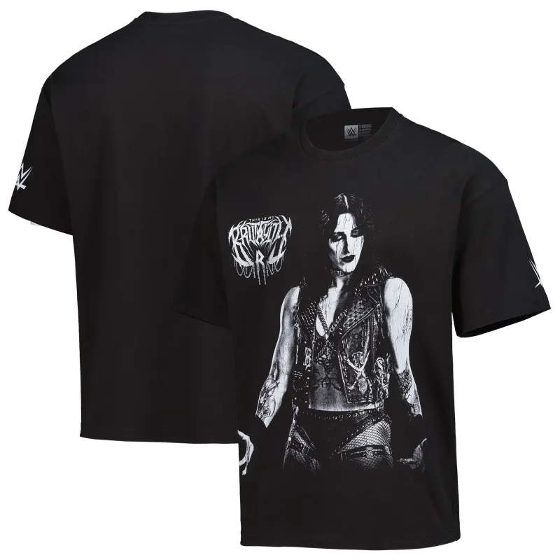 Men's Black Rhea Ripley This is My Brutality Photo Boxy Washed T-Shirt sold by WWE
