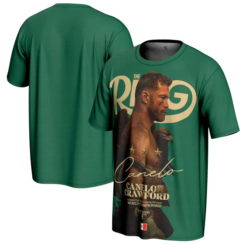 Canelo vs. Crawford Men's ProSphere Green Canelo T-Shirt made by WWE