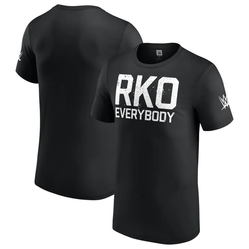 Men's Black Randy Orton RKO Everybody T-Shirt sold by WWE