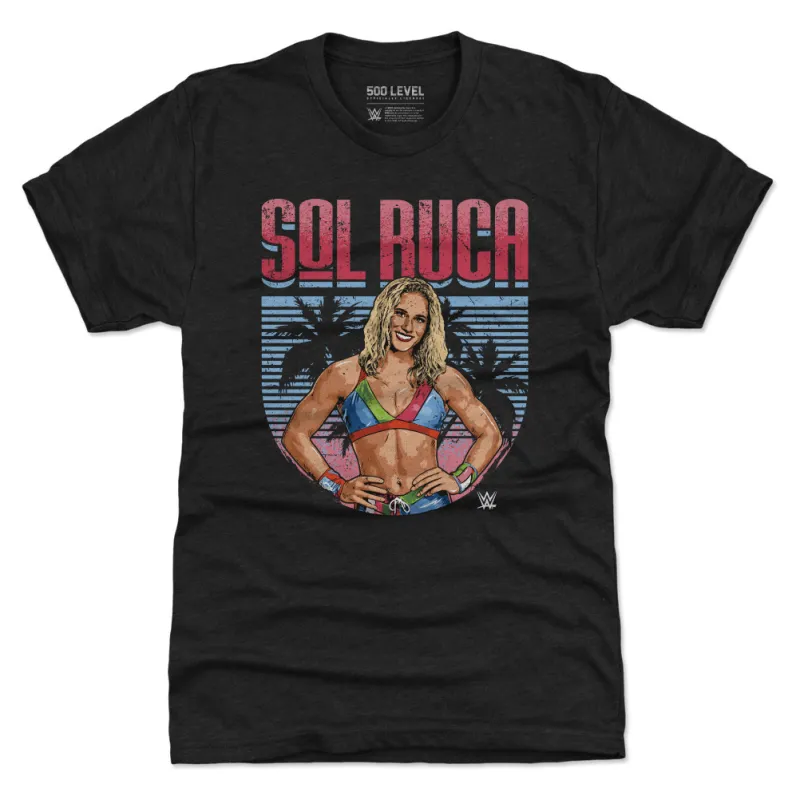 Men's 500 Level Heather Black Sol Ruca Pose Premium Tri-Blend T-Shirt sold by WWE