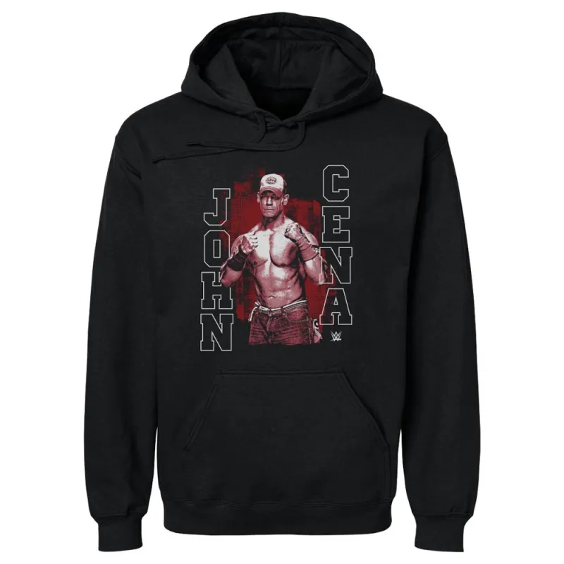 Men's 500 Level Black John Cena Monochrome Pullover Hoodie sold by WWE