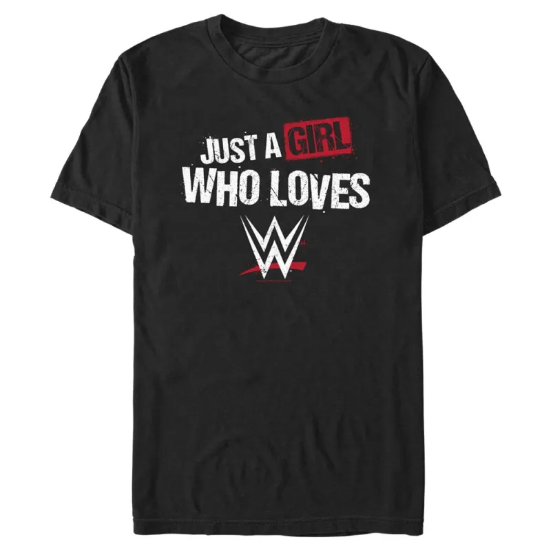 Men's Mad Engine  Black WWE Just A Girl T-Shirt sold by WWE