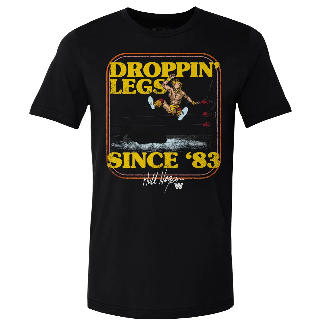 Men's 500 Level Black Hulk Hogan Droppin' Legs Since '83 T-Shirt sold by WWE