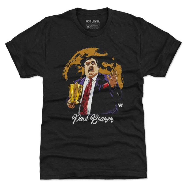 Men's 500 Level Heather Black Paul Bearer Moon Premium Tri-Blend T-Shirt sold by WWE