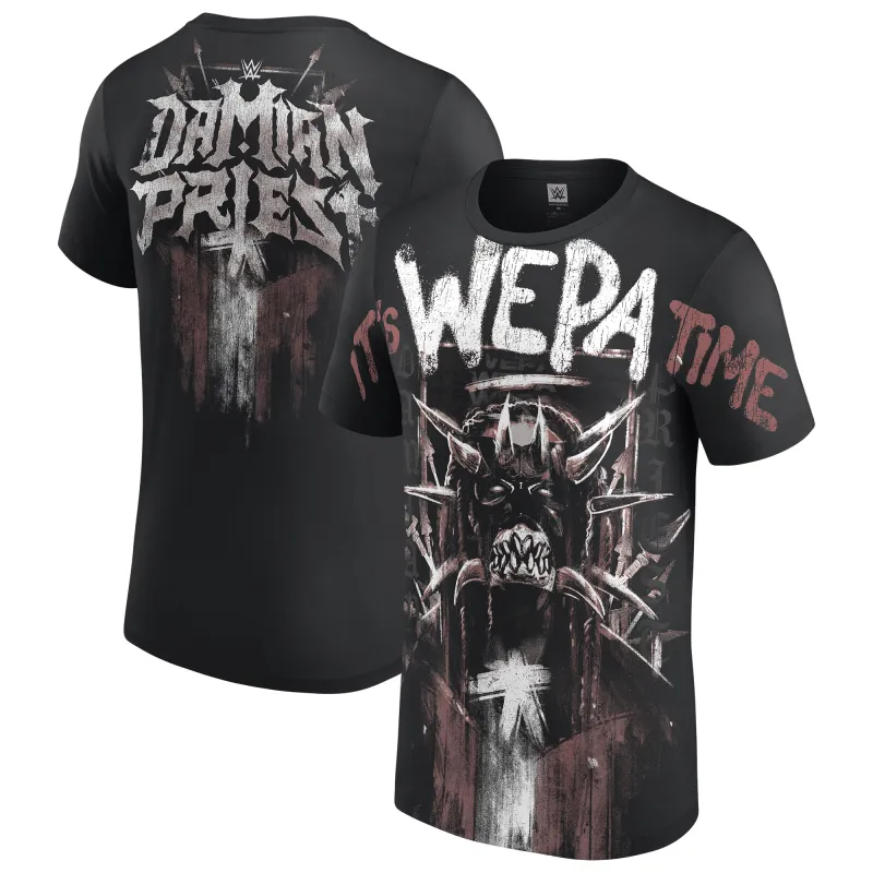 Men's Black Damian Priest Wepa All Over Print T-Shirt sold by WWE