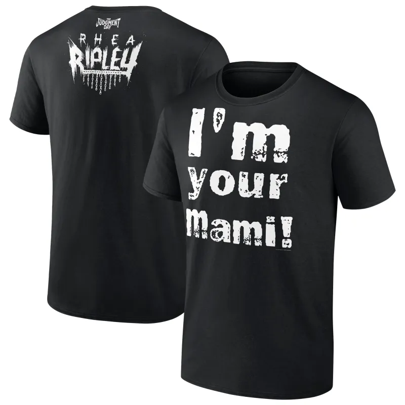 Men's Black Rhea Ripley I'm Your Mami T-Shirt sold by WWE